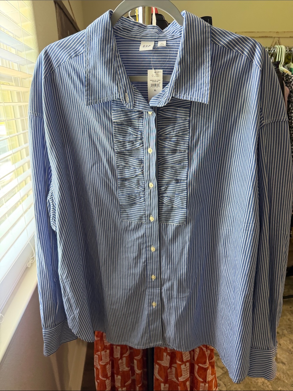 GAP Blue & White Striped Button-Down Shirt